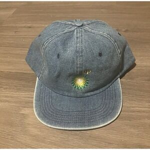Vintage Denim BP Oil Gas Petroleum Trucker Hat Strap Back Hat Cap Flat Bill